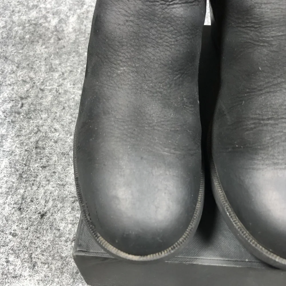 Teva Anaya Booties Womens 11 Black Leather Zip Block Heel Comfort 11201